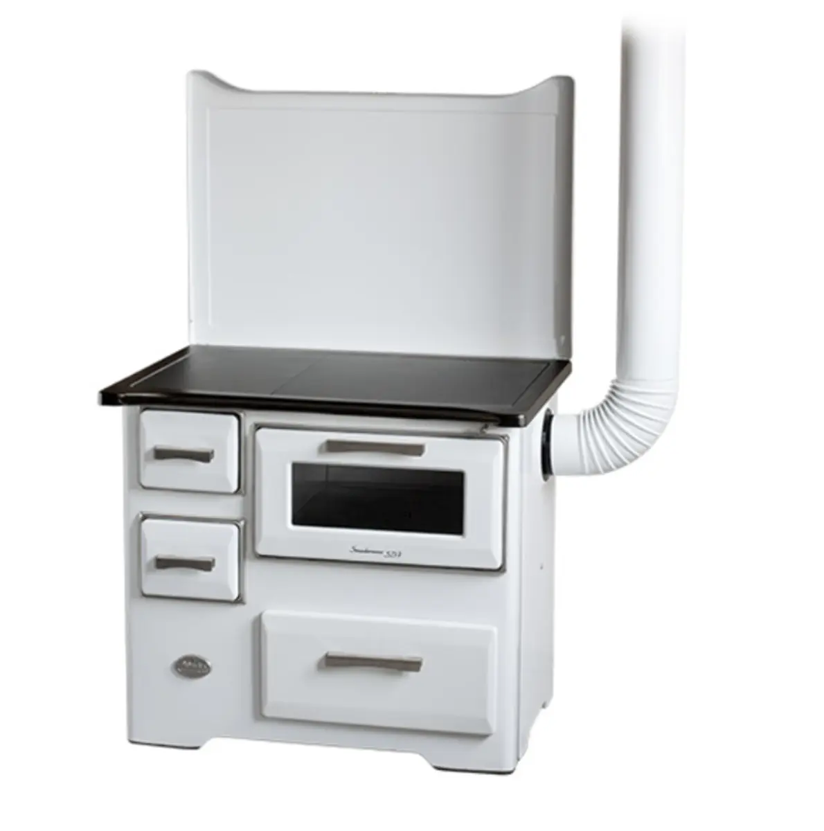 Šporet na čvrsto gorivo MBS SD 7 RS, beli, desni